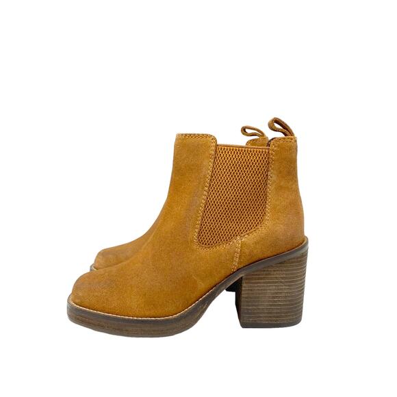 Diba Shoes - NEW Diba True Ser Eeta Suede Ankle Bootie Cognac Brown Size 7